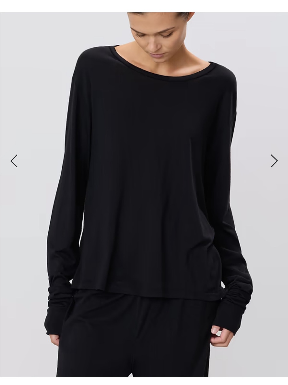 Eterne LONG SLEEVE BOYFRIEND T-SHIRT black size small
